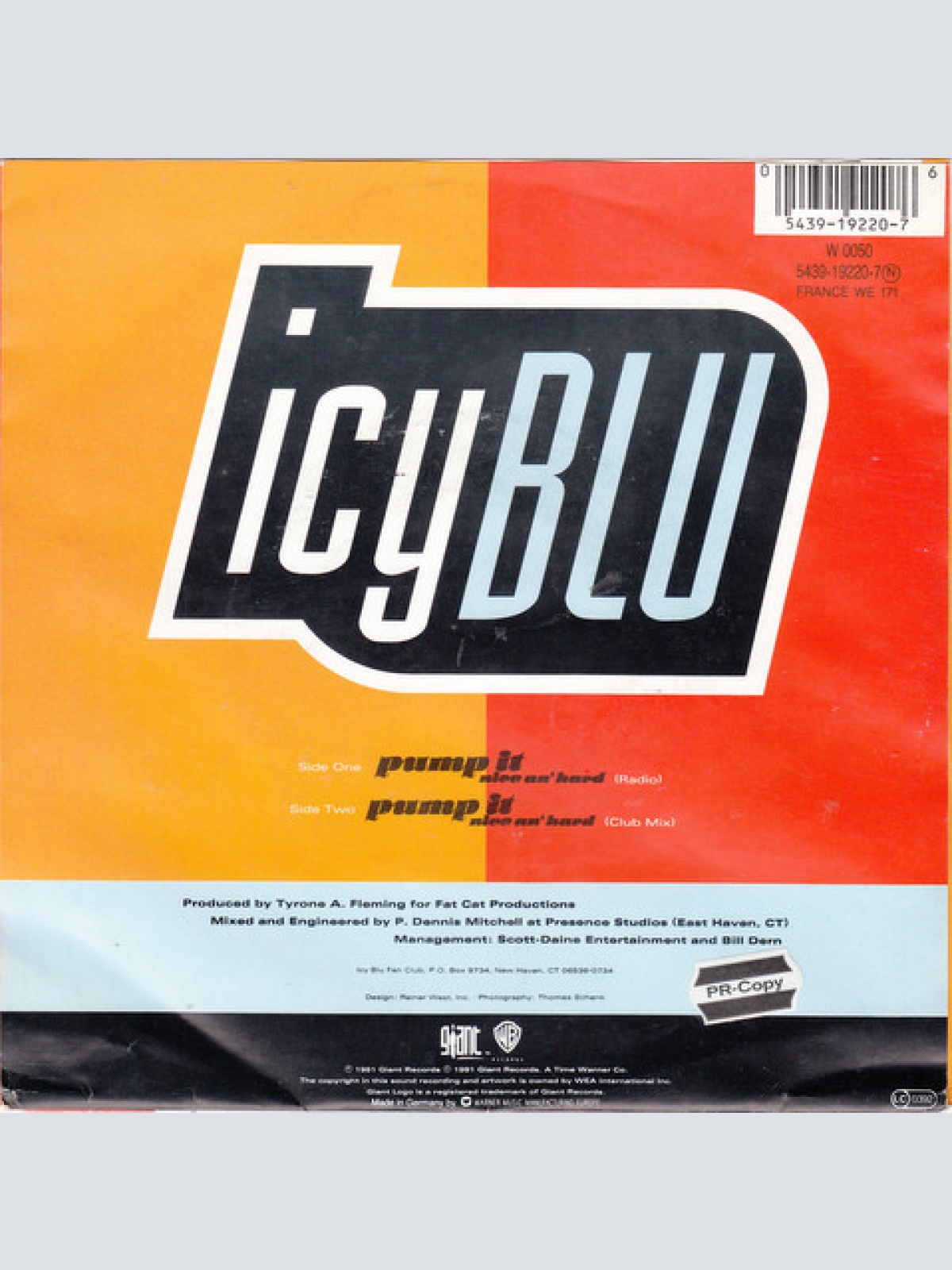 Vinyl / Icy Blu - Pump It Nice An' Hard