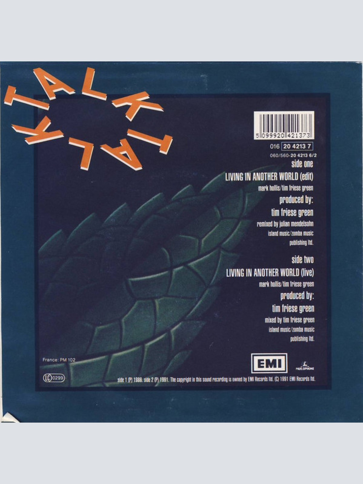 Vinyl / Talk Talk - Living In Another World (Remix '91)