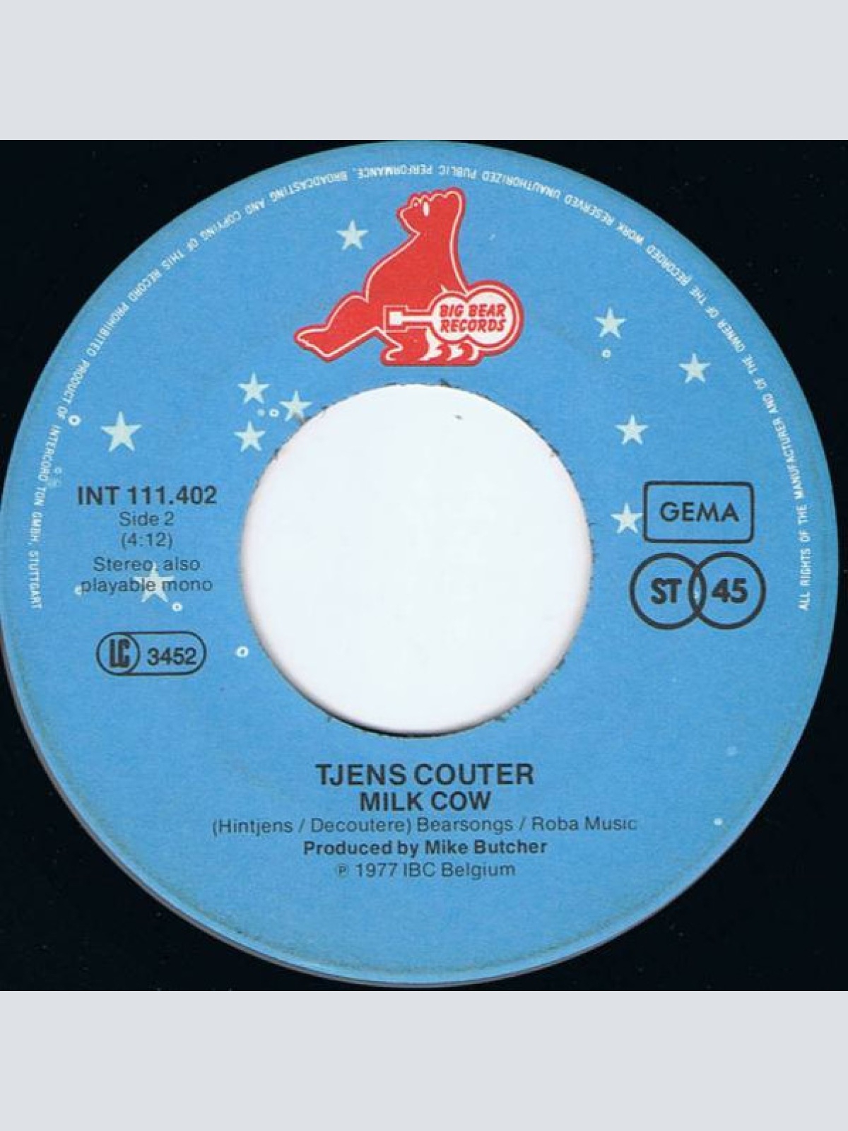 Vinyl / Tjens Couter - Honey Bee