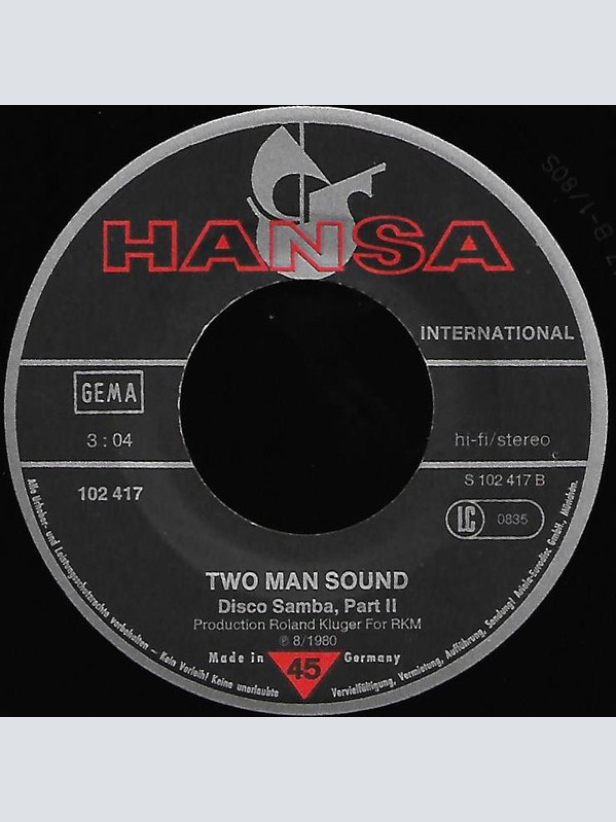 Vinyl / Two Man Sound - Disco Samba Part 1+2