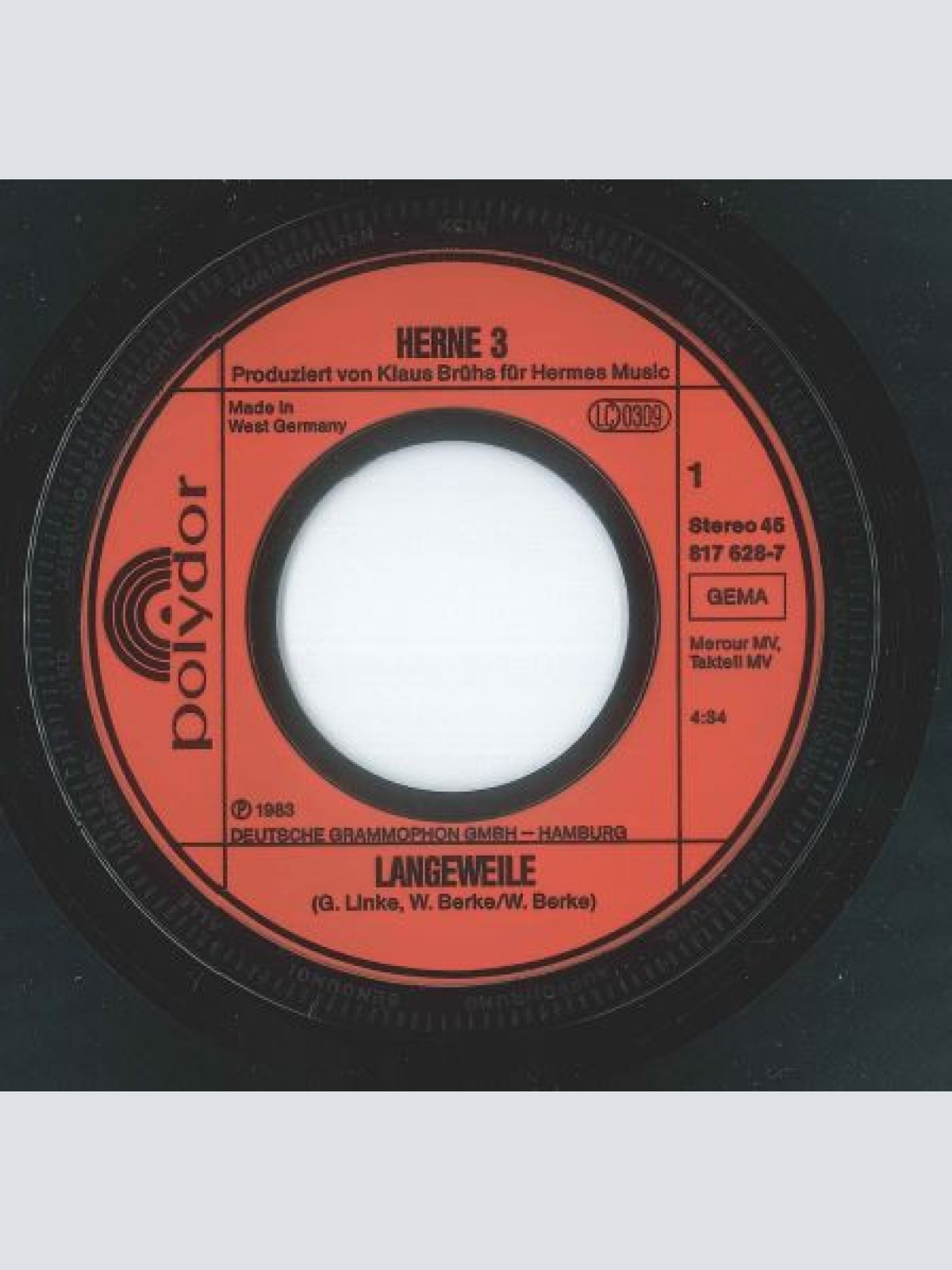 Vinyl / Herne 3 - Langeweile