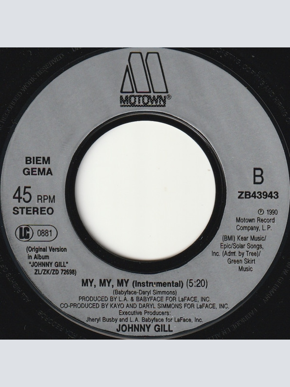 Vinyl / Johnny Gill - My My My