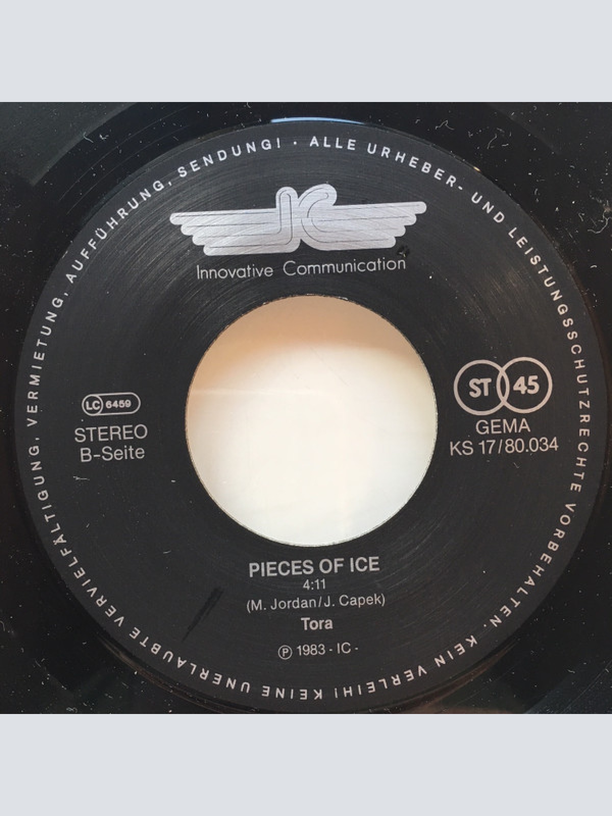 Vinyl / Tora (8) - Hot Rain / Pieces Of Ice