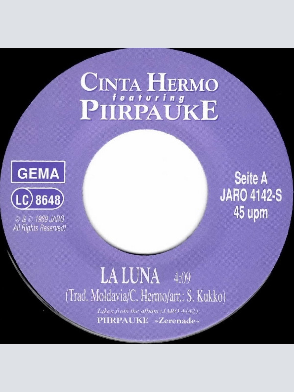 Vinyl / Cinta Hermo Featuring Piirpauke - La Luna