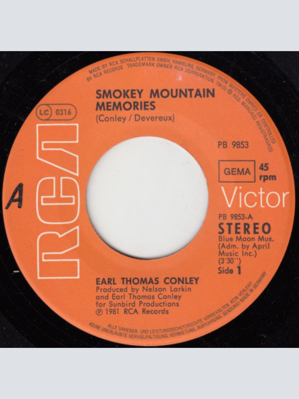 Vinyl / Earl Thomas Conley - Smokey Mountain Memories