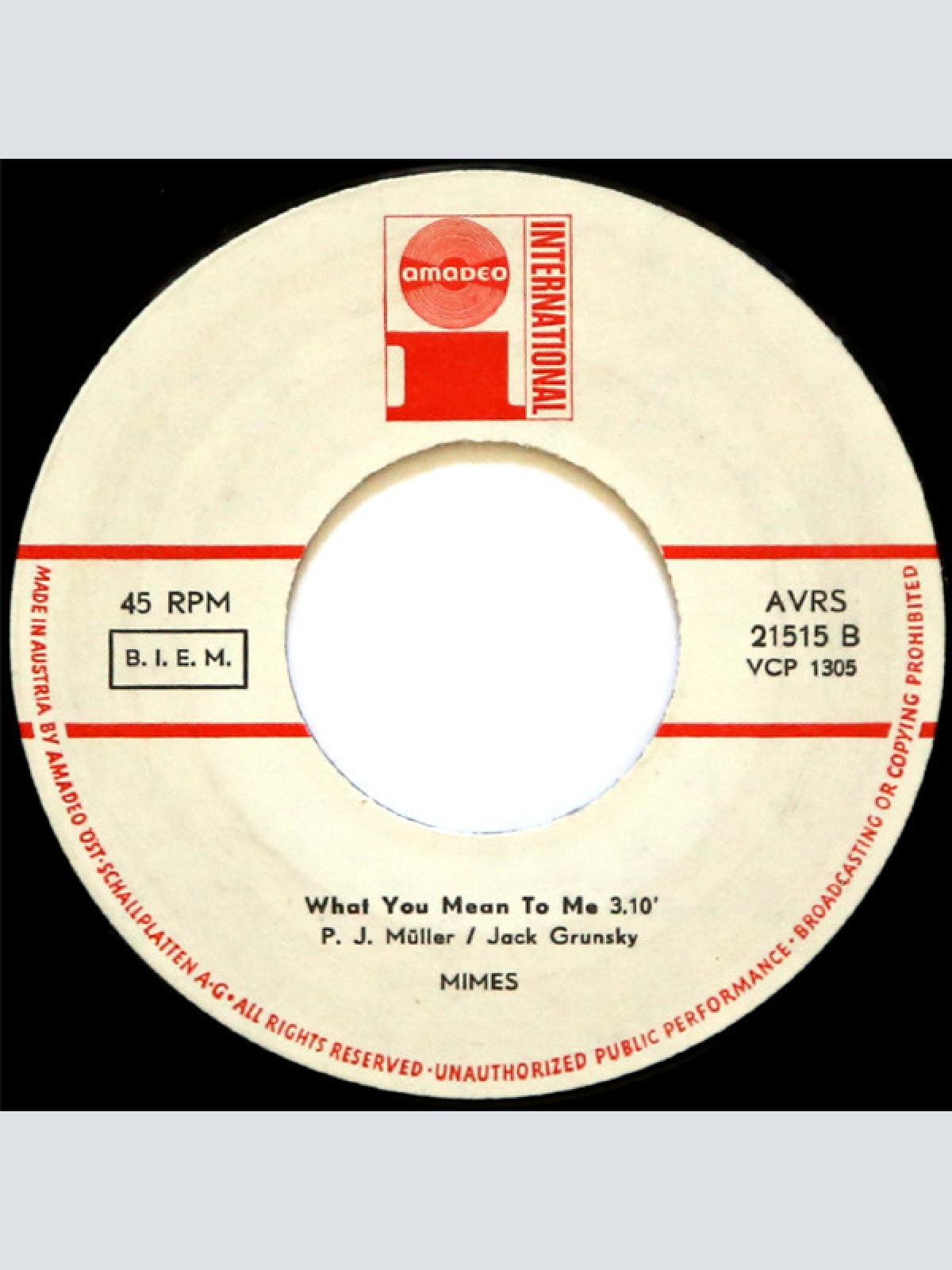 Vinyl / Mimes - Some Kind Of Heartaches / What You Mean To Me