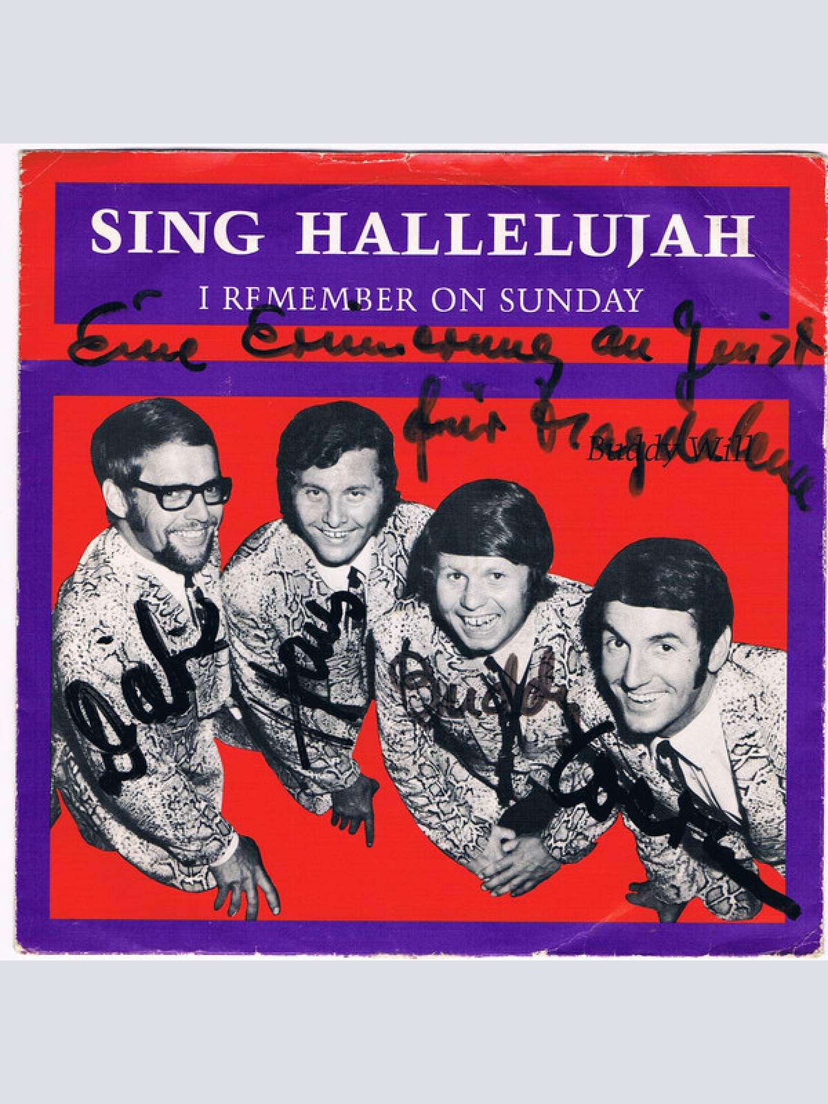 Vinyl / Buddy Will - Sing Hallelujah / I Remember On Sunday