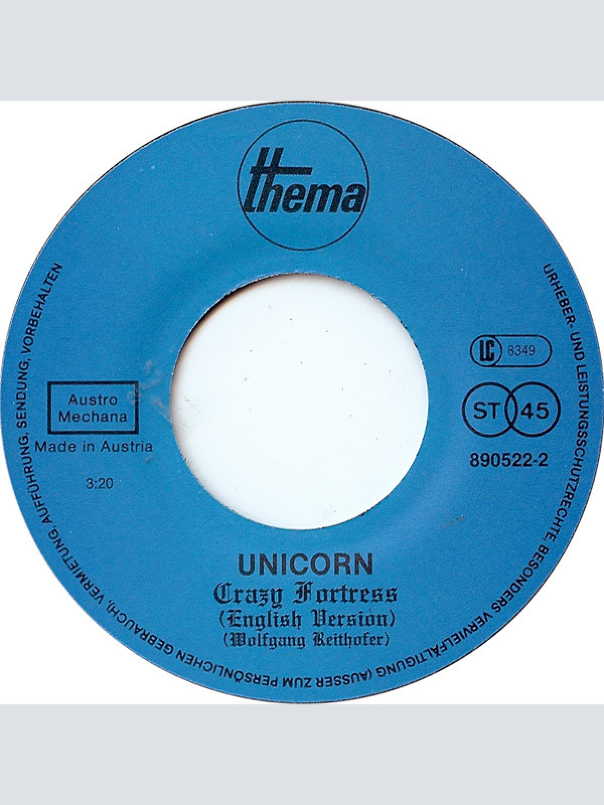 Vinyl / Unicorn* - Rocamador / Crazy Fortress