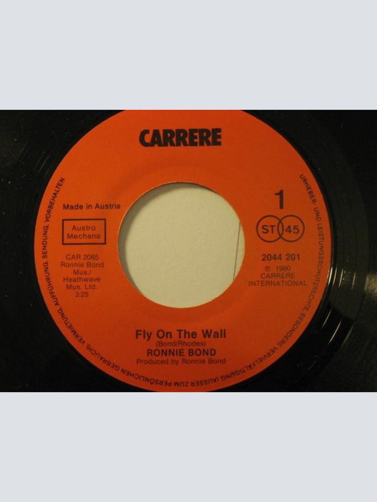 Vinyl / Ronnie Bond (3) - Fly On The Wall