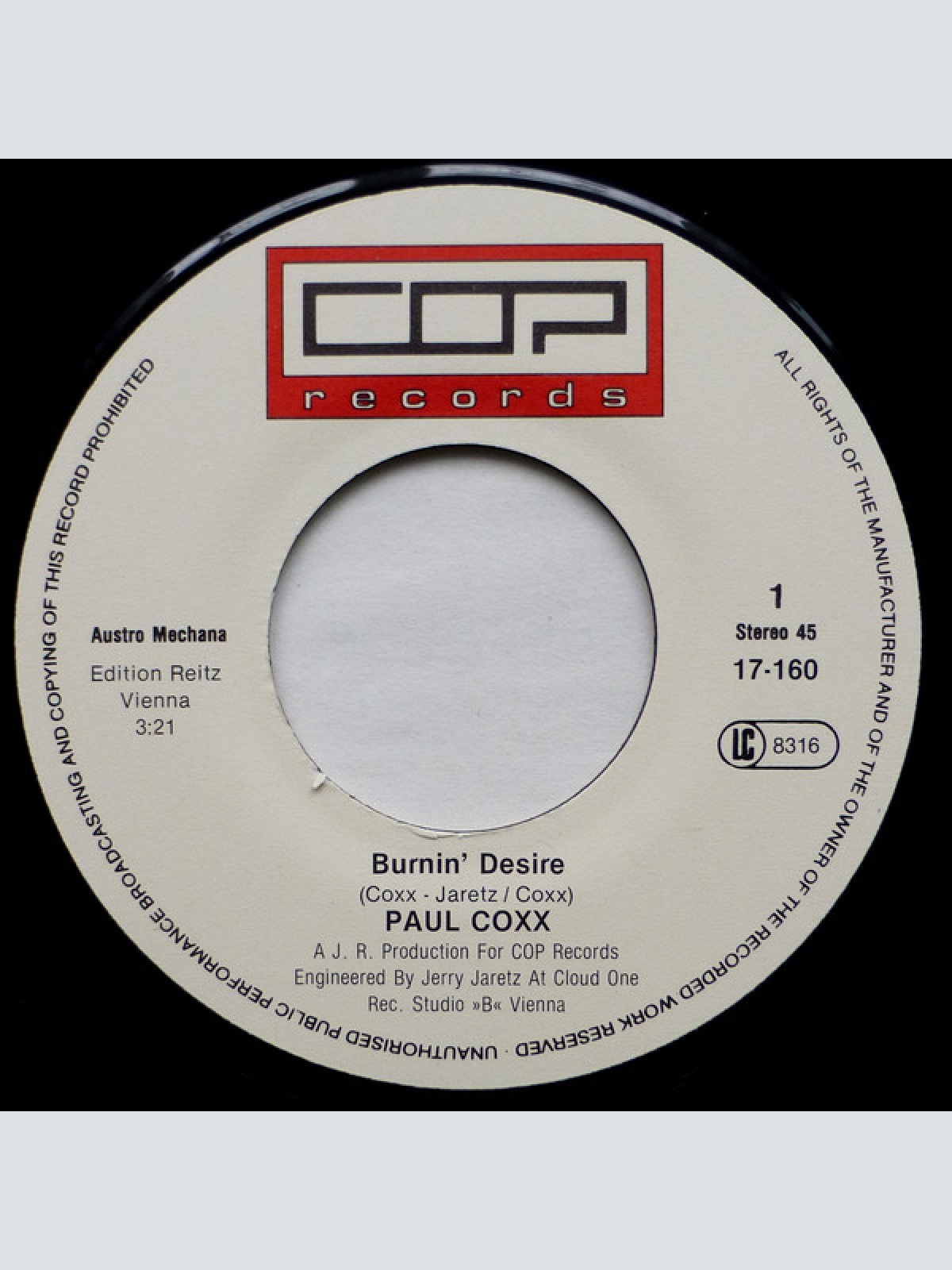 Vinyl / Paul Coxx - Burnin' Desire