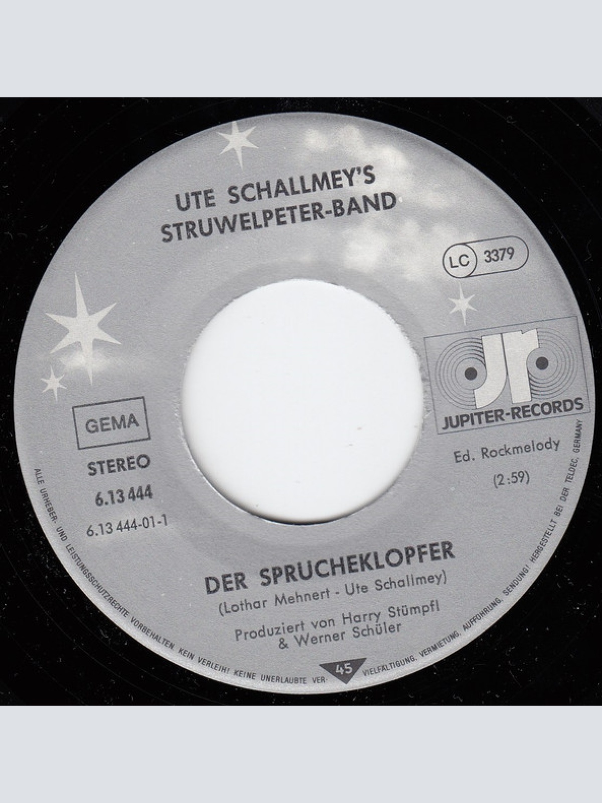 Vinyl / Ute Schallmey's Struwwelpeter Band - Der Sprücheklopfer / Die Hexe