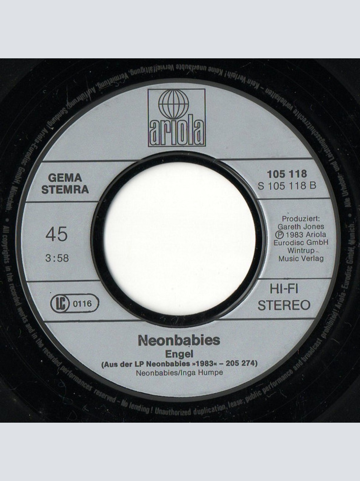 Vinyl / Neonbabies - Horizont Ohne Ende / Engel
