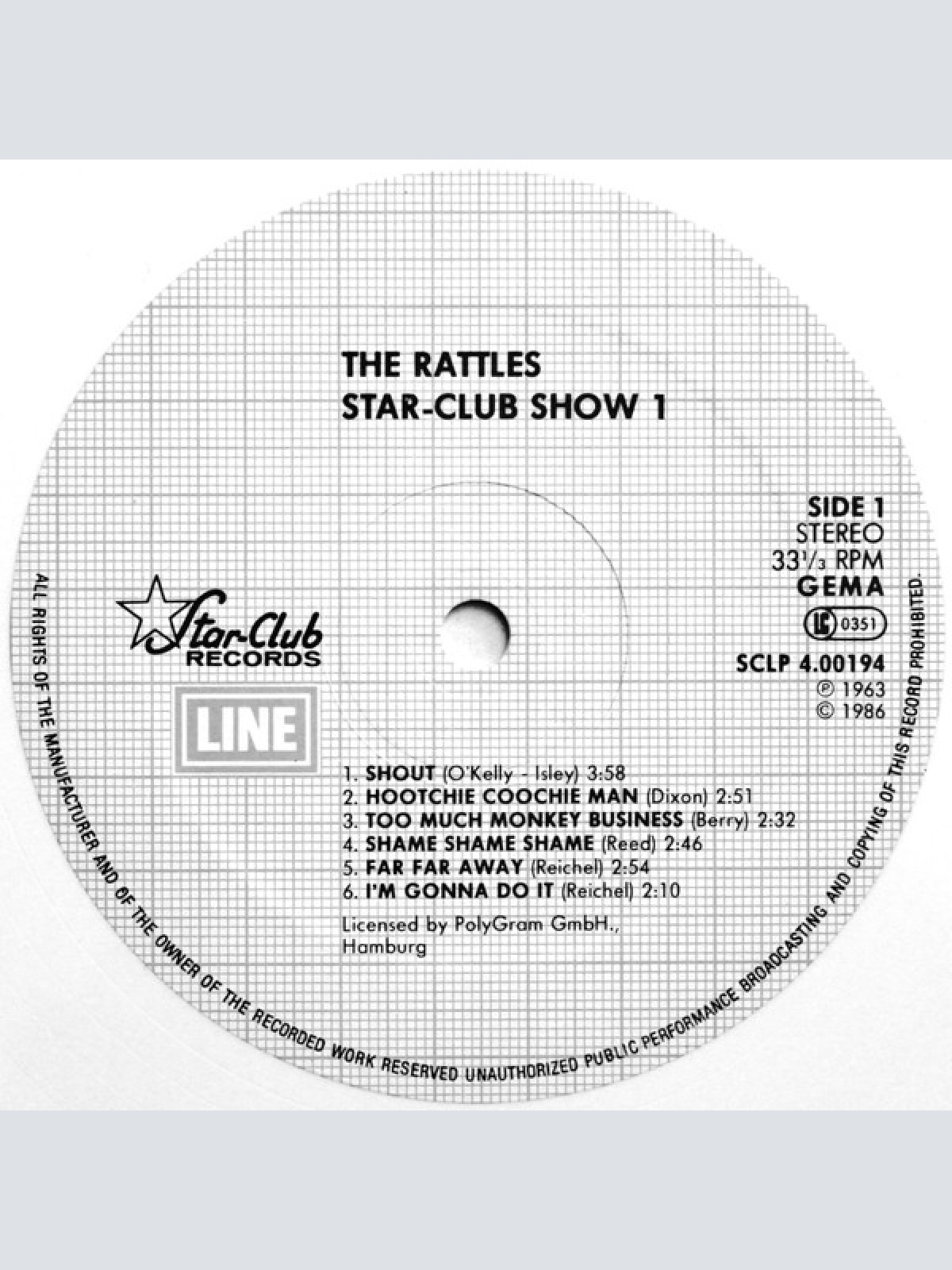 Vinyl / The Rattles - Star-Club Show 1