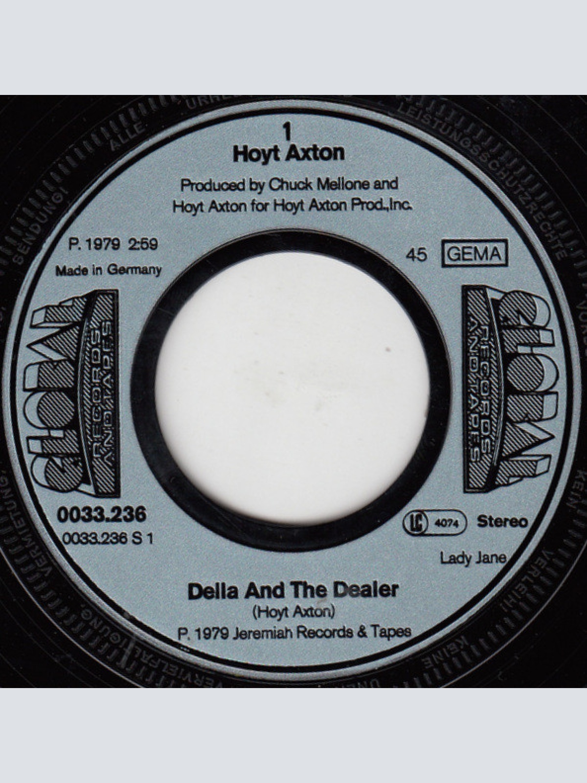 Vinyl / Hoyt Axton - Della And The Dealer