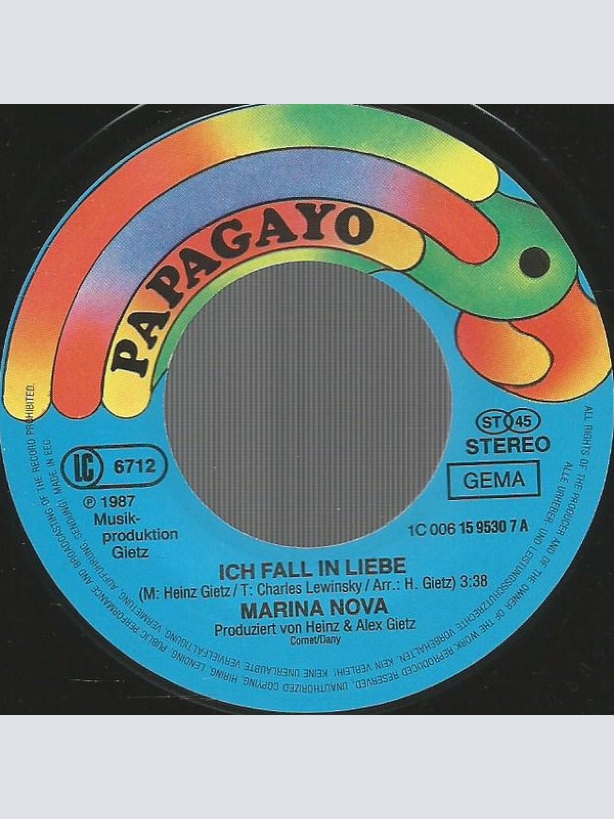 Vinyl / Marina Nova - Ich Fall In Liebe