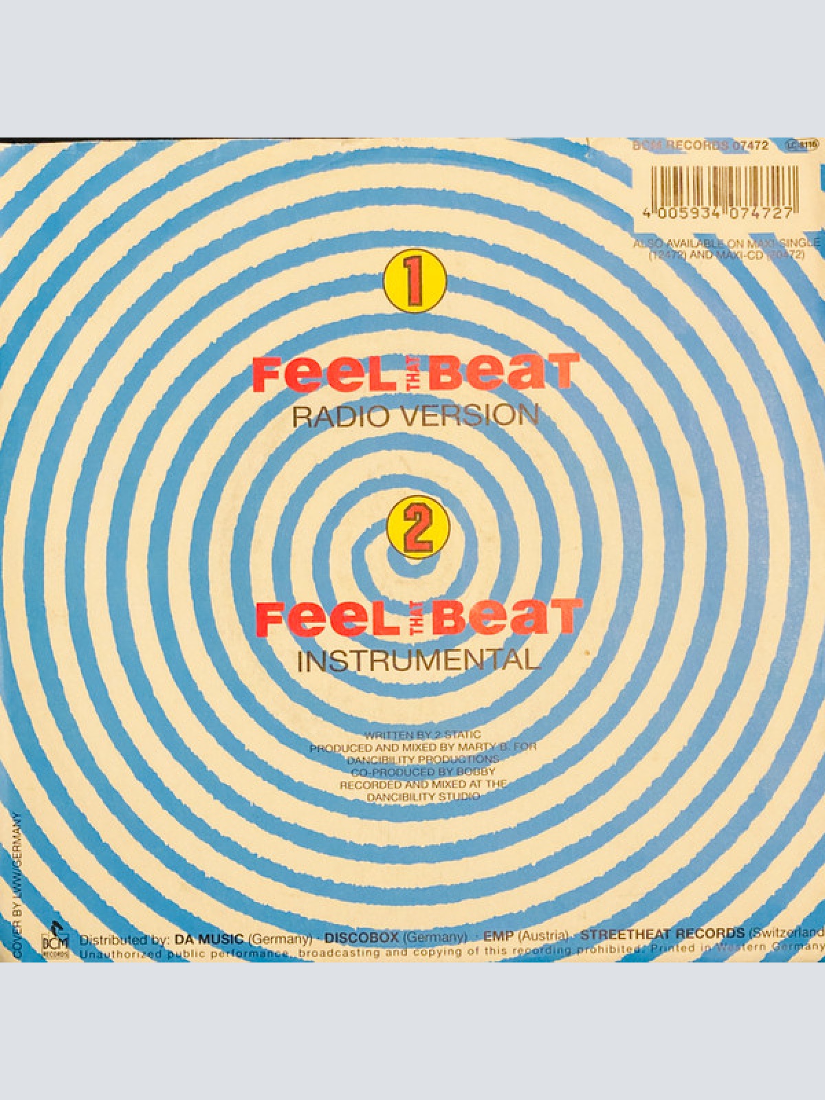 Vinyl / 2 Static Feat. Nasty Cat* - Feel That Beat