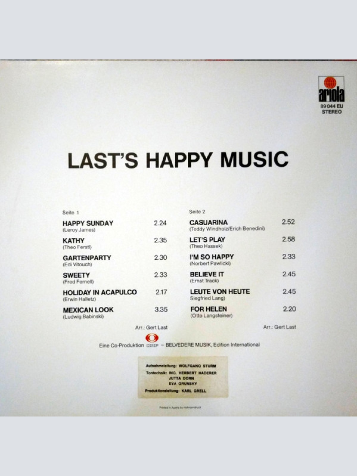 Vinyl / Gert Last - Last's Happy Music