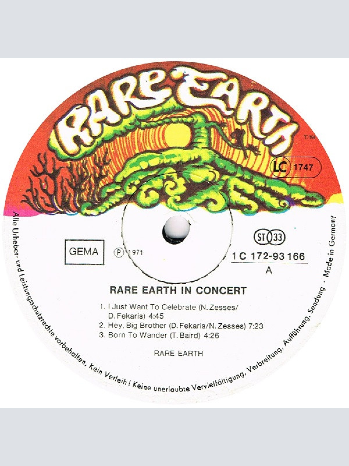 Vinyl / Rare Earth - Rare Earth In Concert
