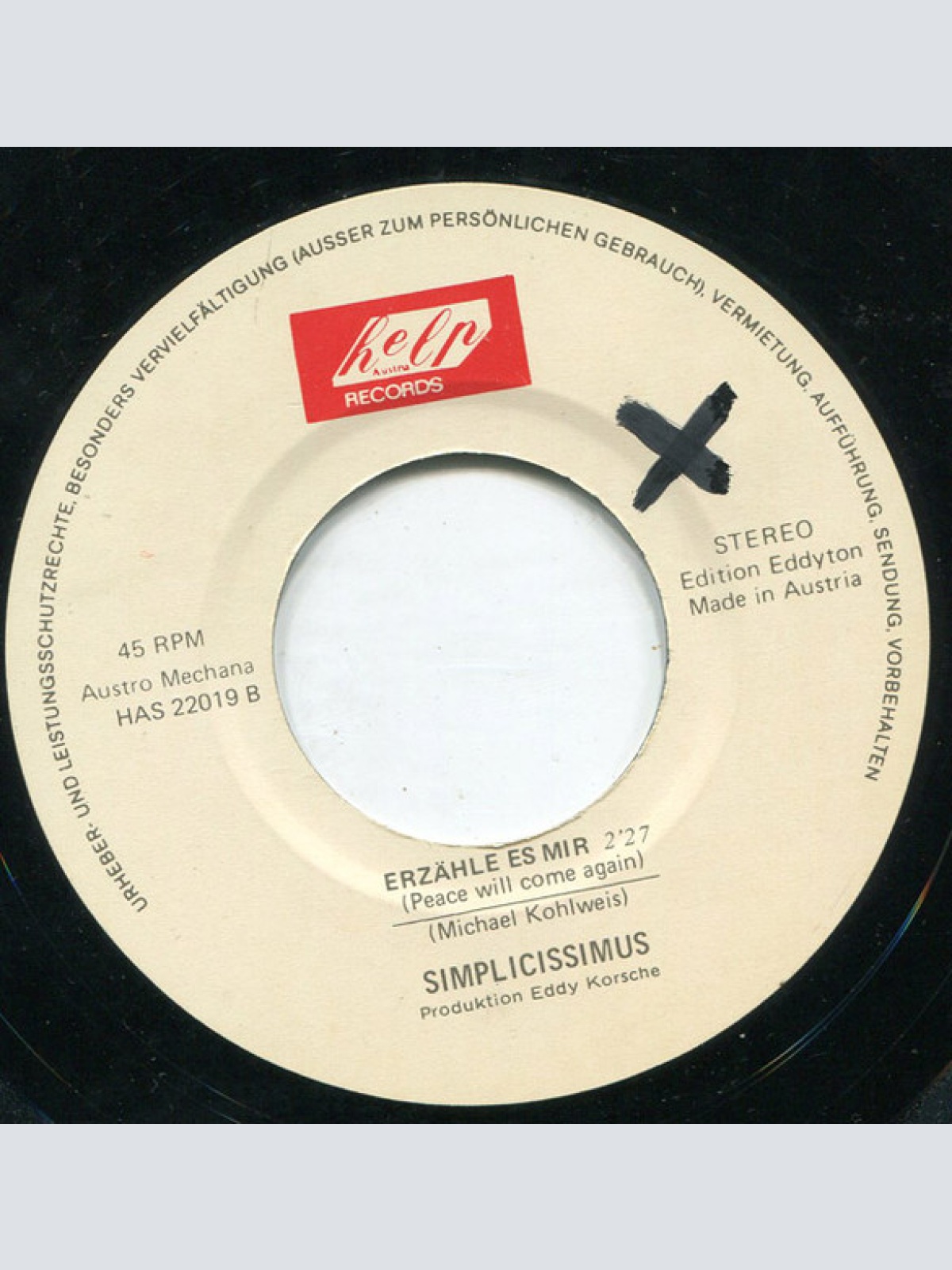 Vinyl / Simplicissimus - Versuch' Die Zeit Nicht Anzuhalten