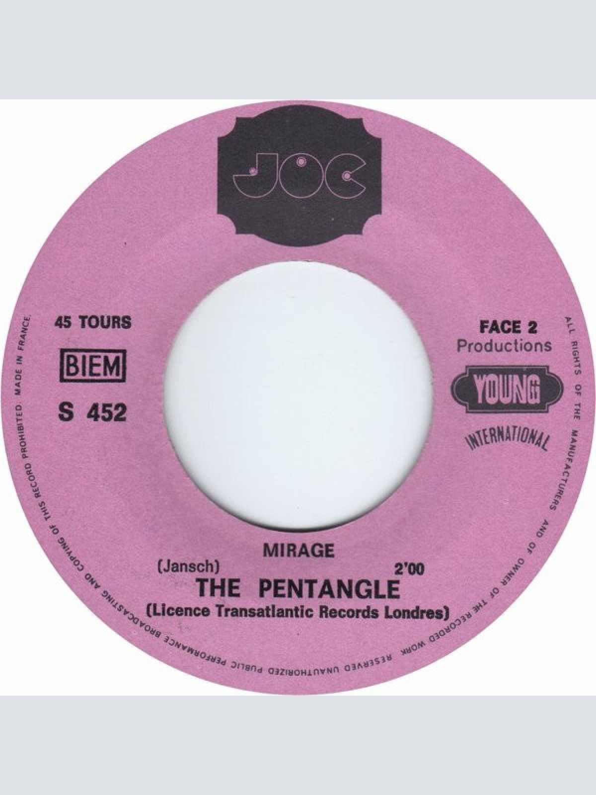 Vinyl / Pentangle - Travellin' Song