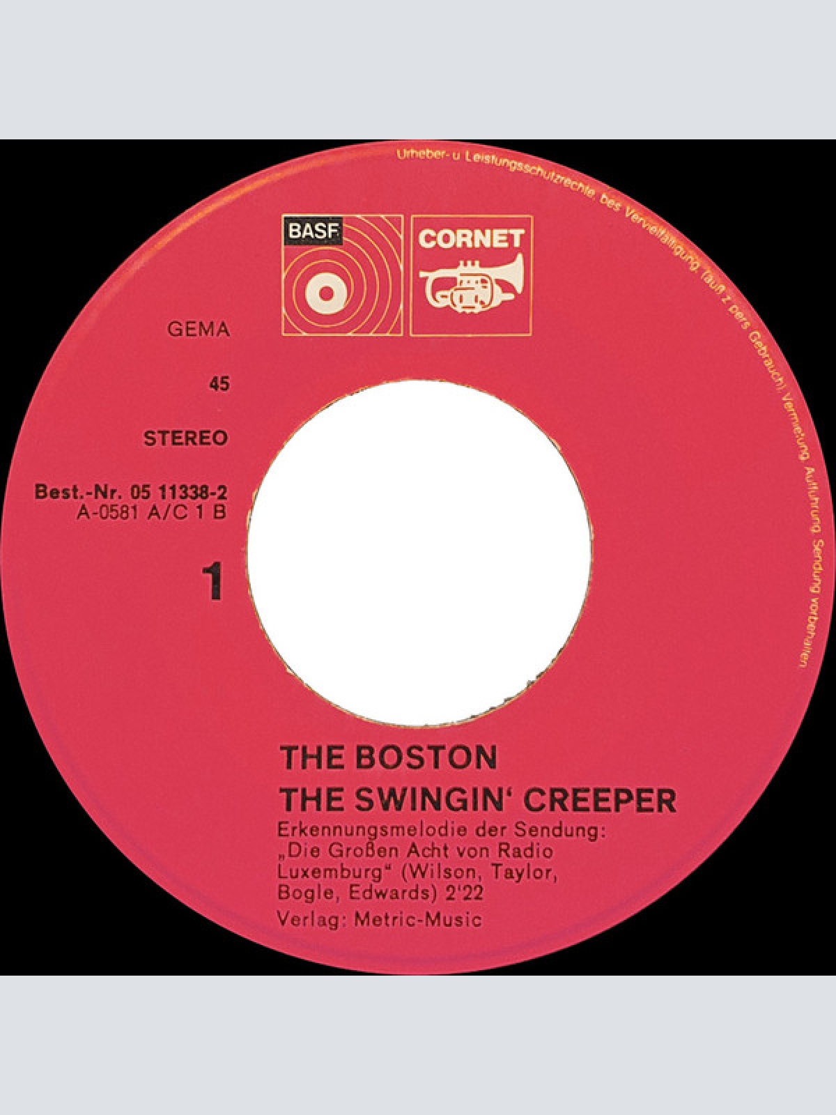 Vinyl / The Boston - The Swingin' Creeper