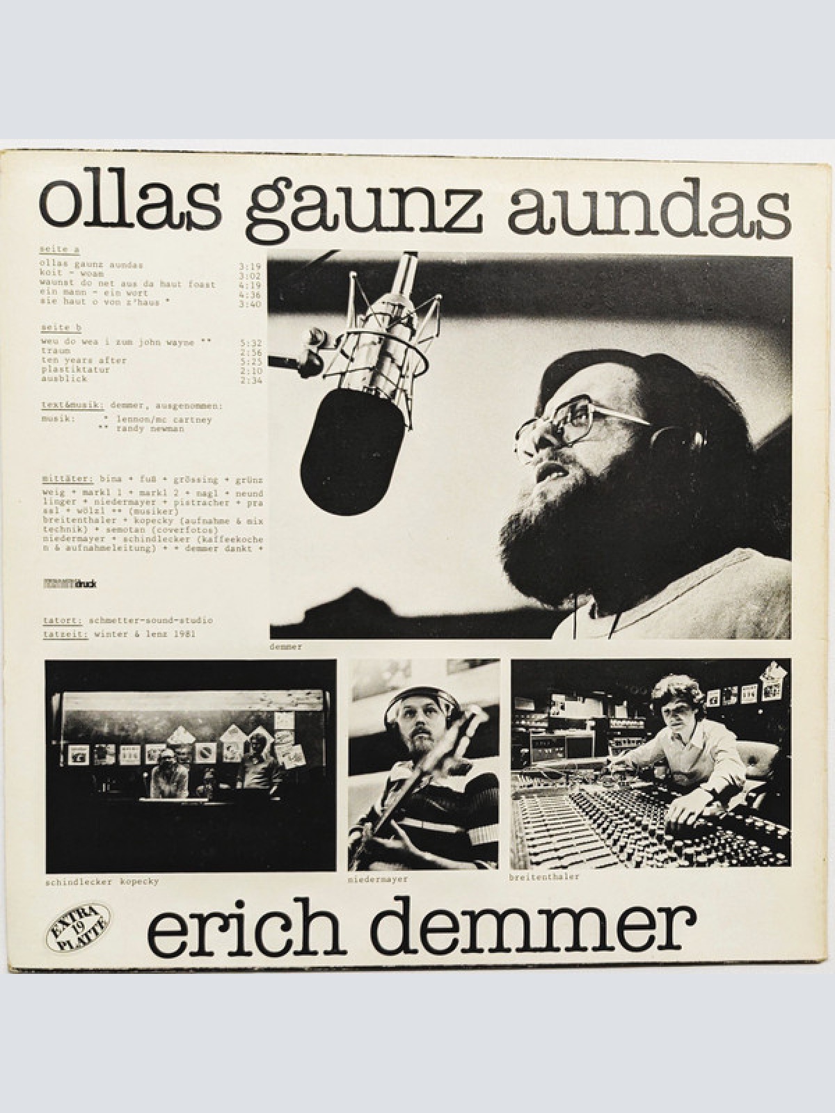 Vinyl / Erich Demmer - Ollas Gaunz Aundas