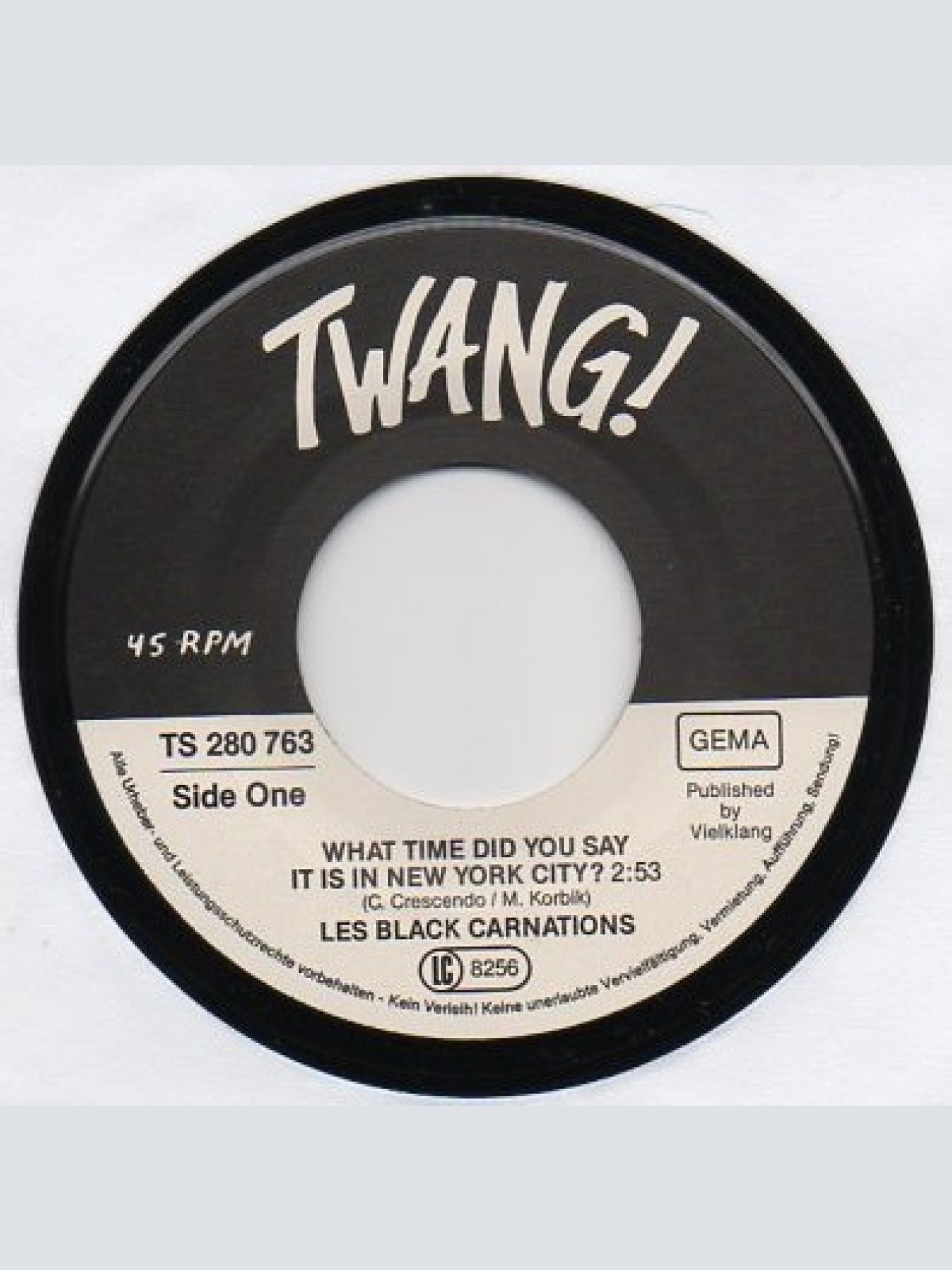 Vinyl / Les Black Carnations - What Time Did You Say It Is In New York City