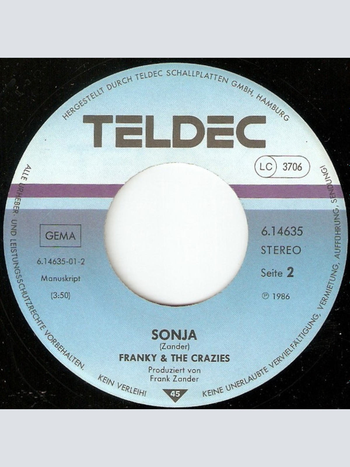 Vinyl / Franky & The Crazies* - Der Nasenbär Song