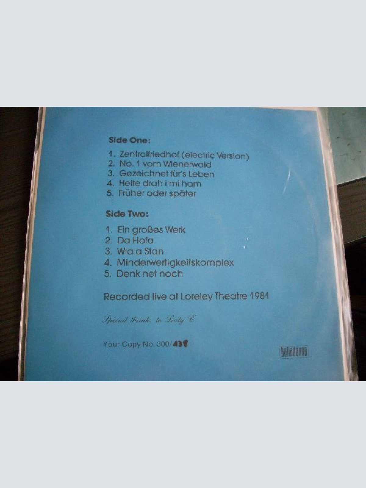 Vinyl / Wolfgang Ambros - Riesen-Schnupfkraft