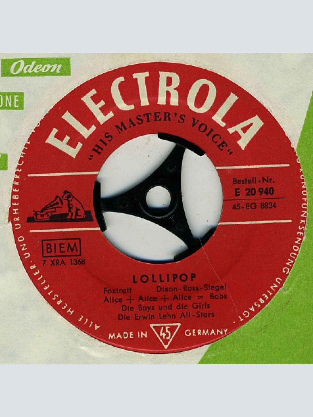 Vinyl / Alice + Alice + Alice = Babs*, Alice Babs - Lollipop / Junges Herz Voller Liebe