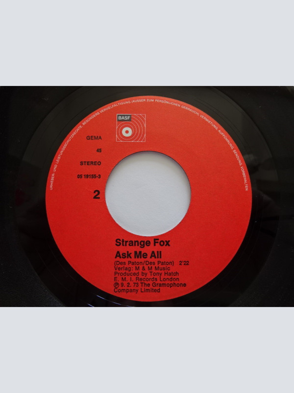 Vinyl / Strange Fox - Rock And Roll Band / Ask Me All