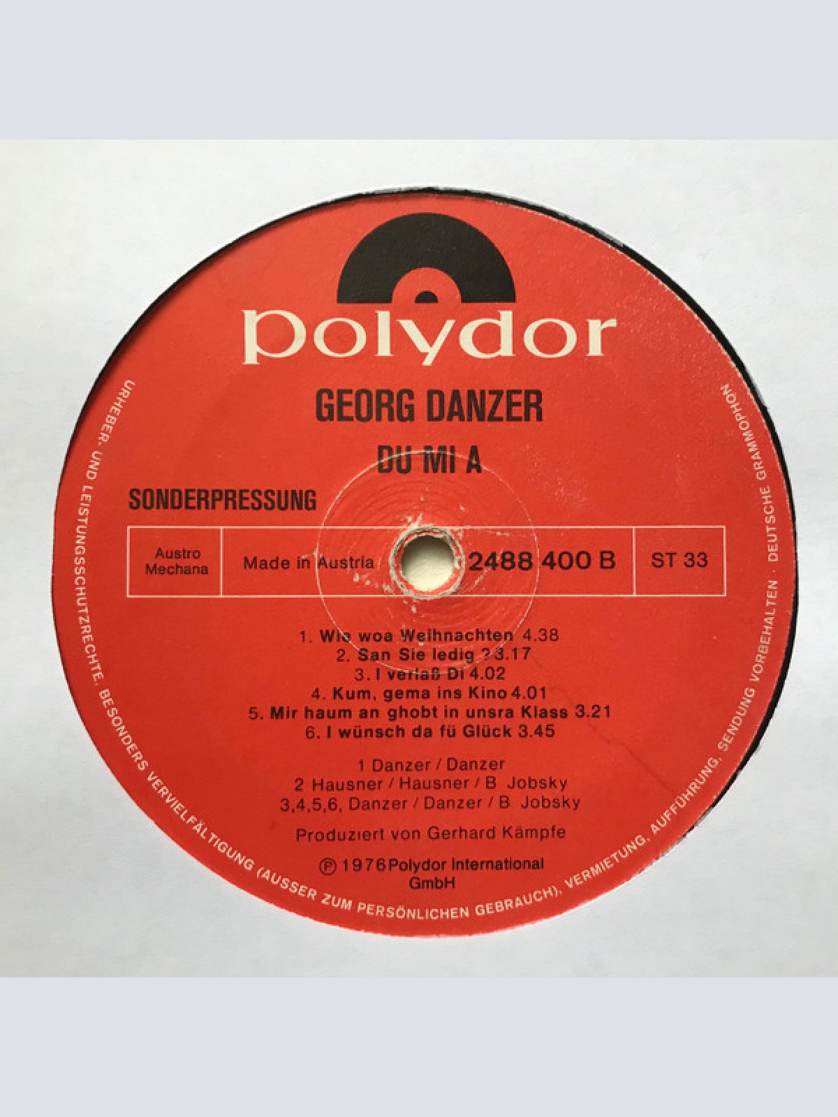 Vinyl / Georg Danzer - Du Mi A