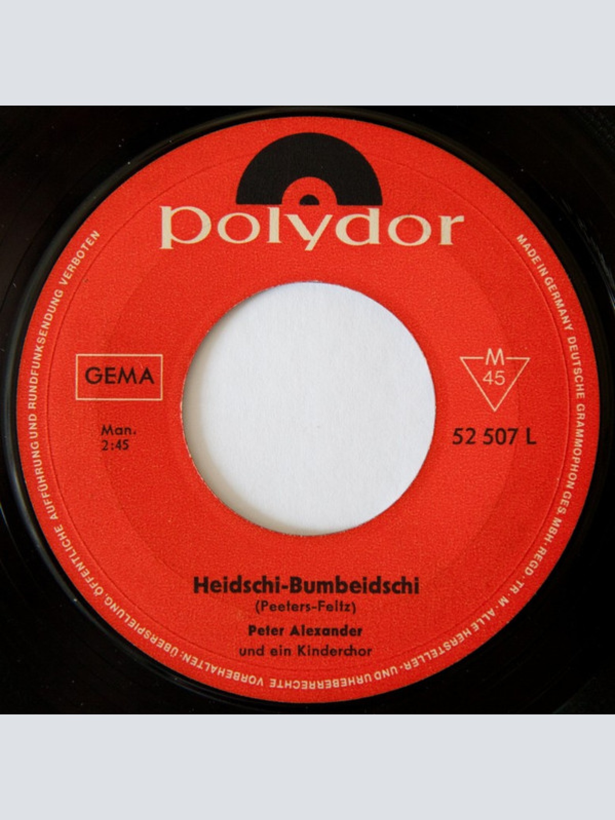 Vinyl / Peter Alexander - Heidschi-Bum-Beidschi / Jingle Bells (Schlittenfahrt)