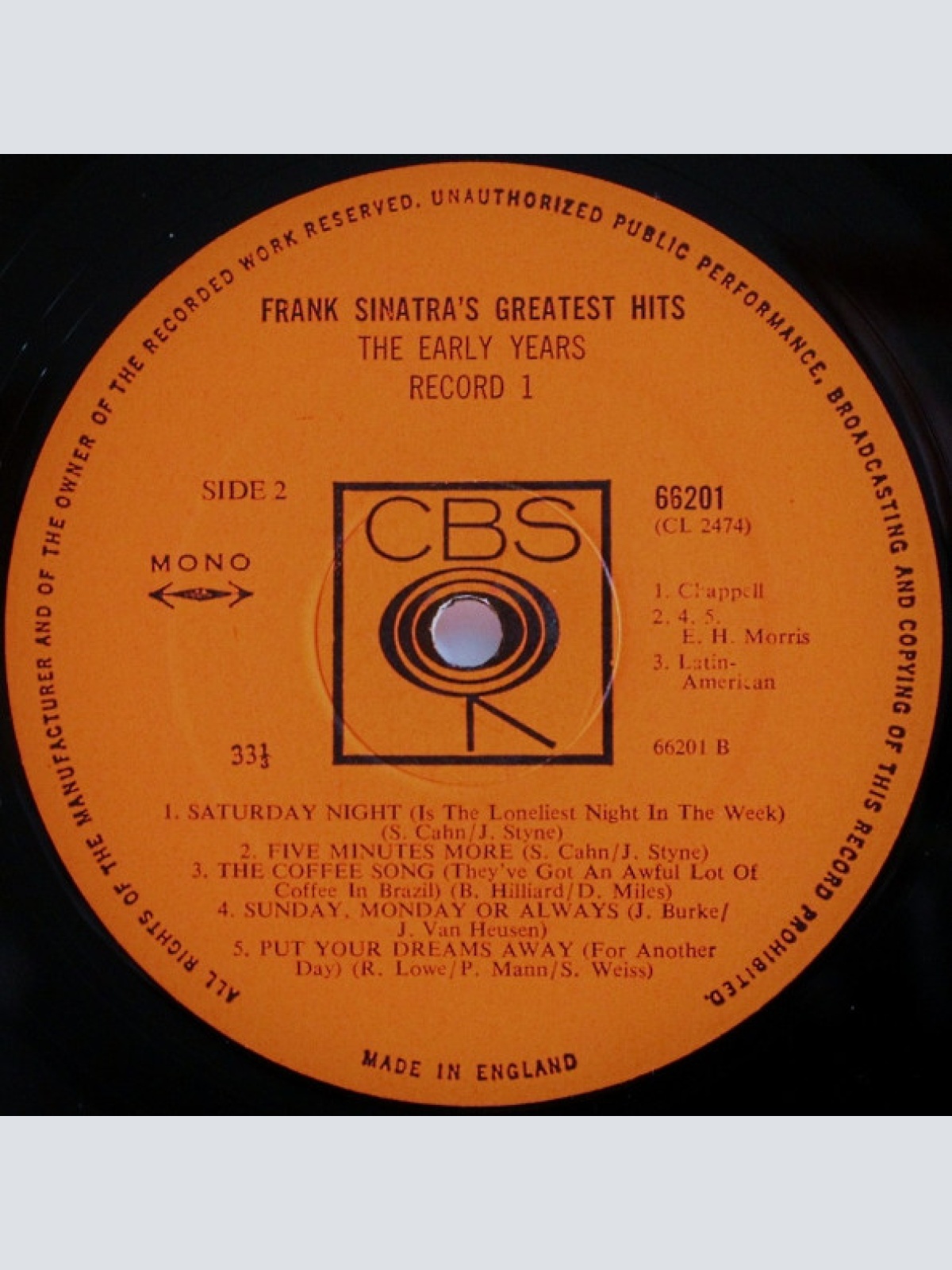 Vinyl / Frank Sinatra - Frank Sinatra's Greatest Hits The Early Years