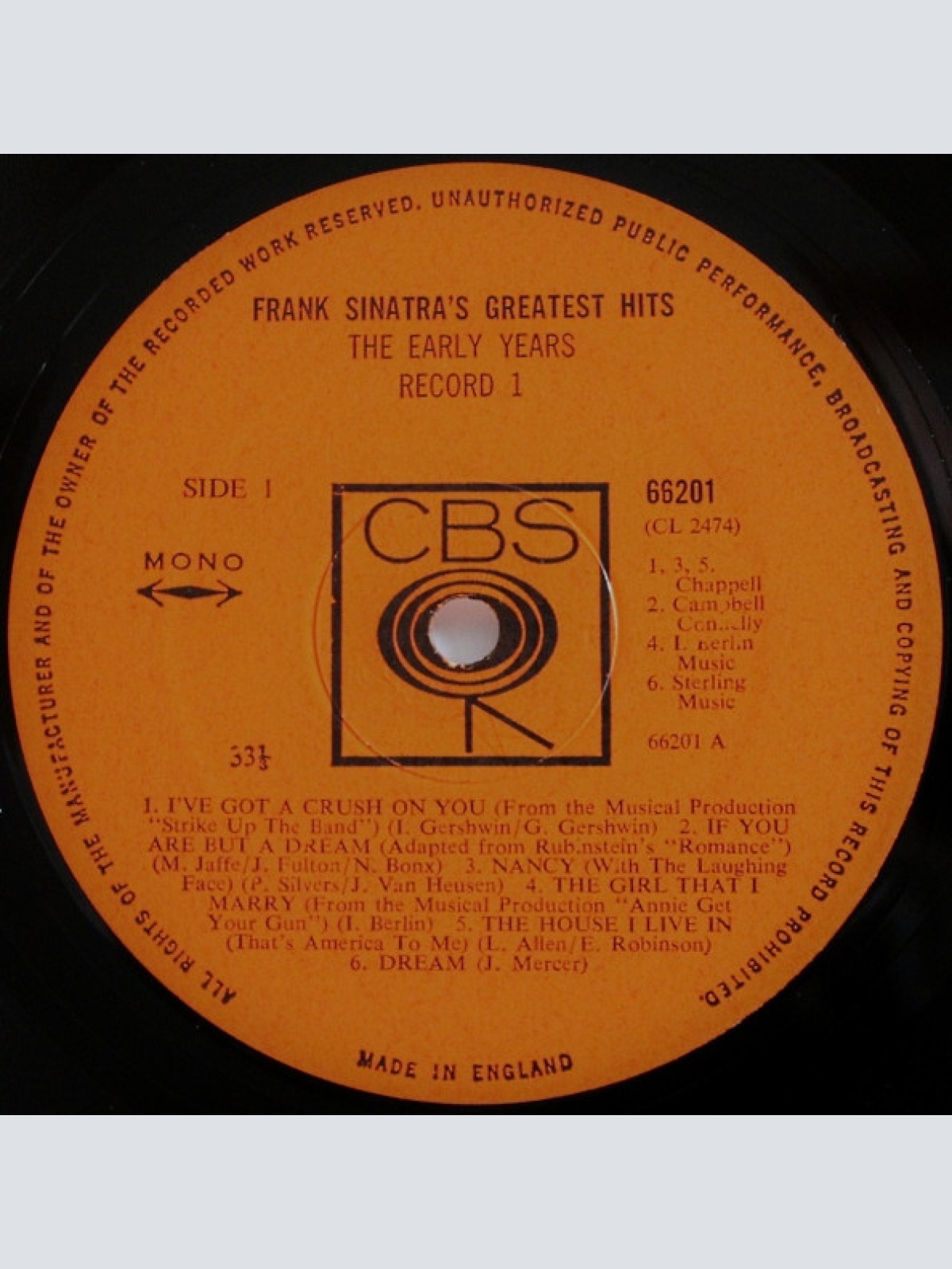 Vinyl / Frank Sinatra - Frank Sinatra's Greatest Hits The Early Years