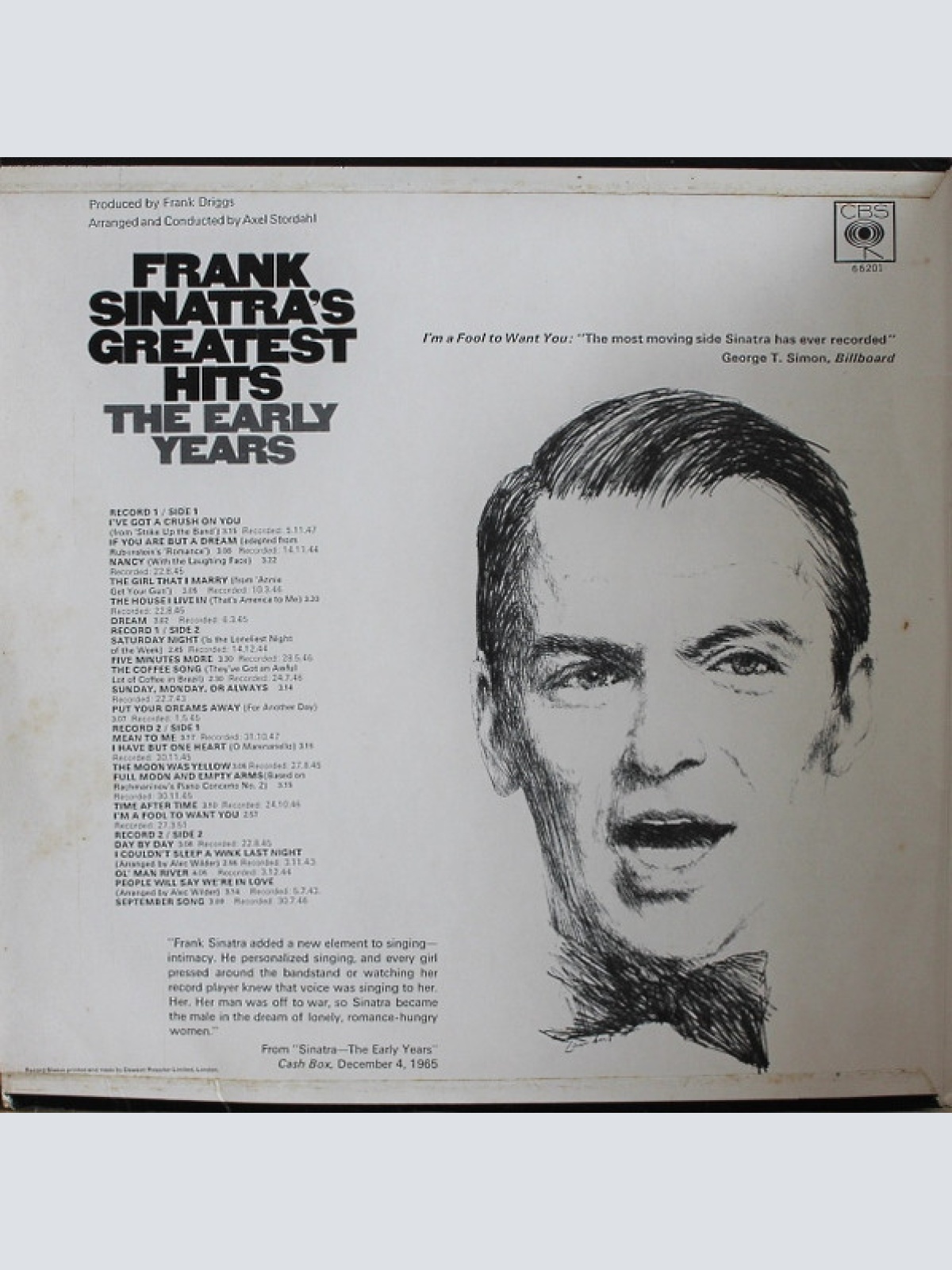 Vinyl / Frank Sinatra - Frank Sinatra's Greatest Hits The Early Years