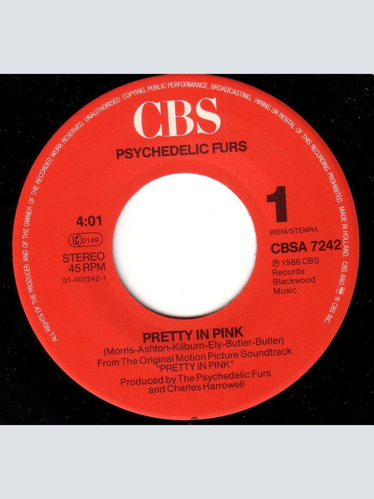 Vinyl / The Psychedelic Furs - Pretty In Pink