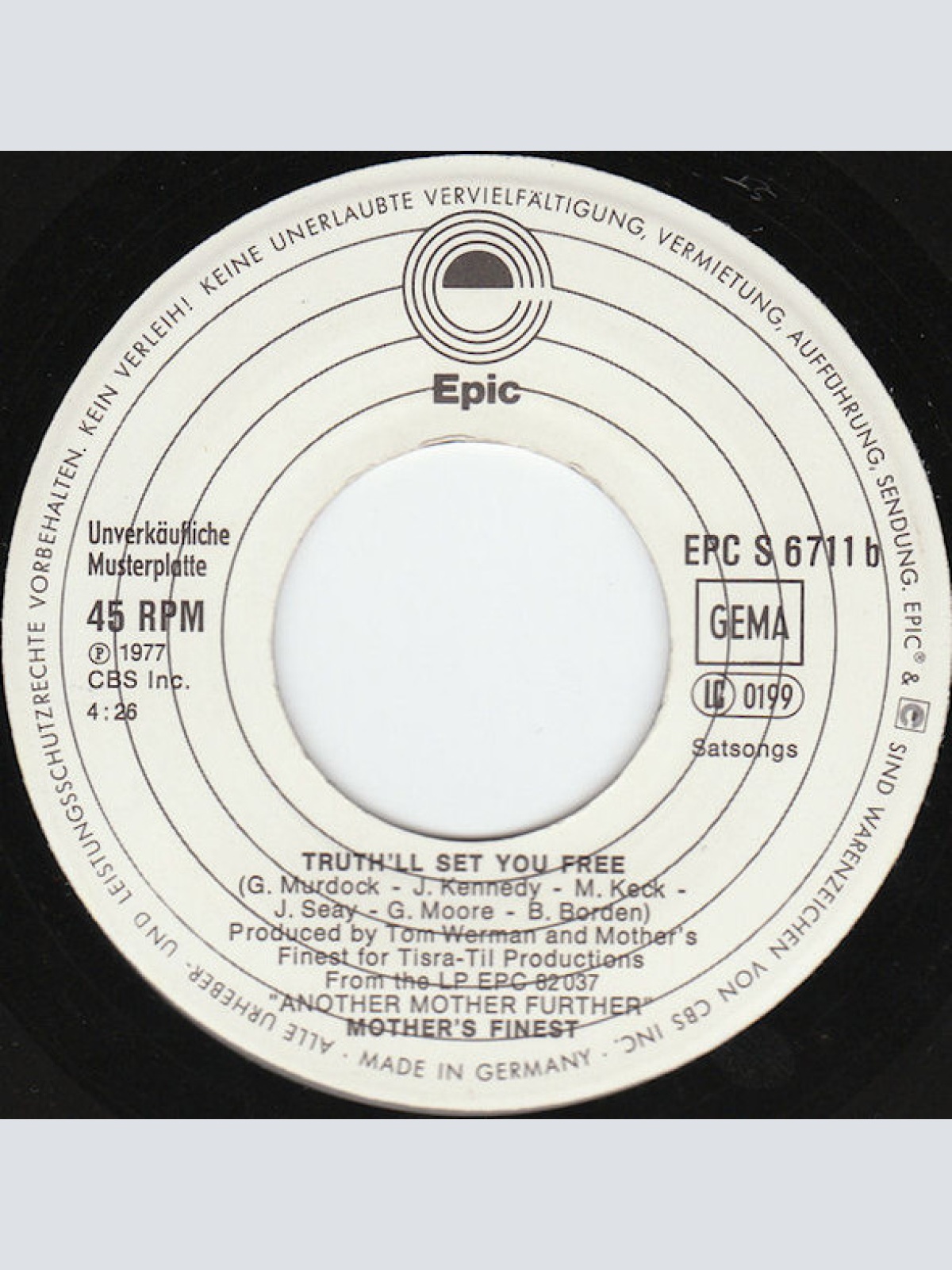 Vinyl / Mother's Finest - Don't Wanna Come Back