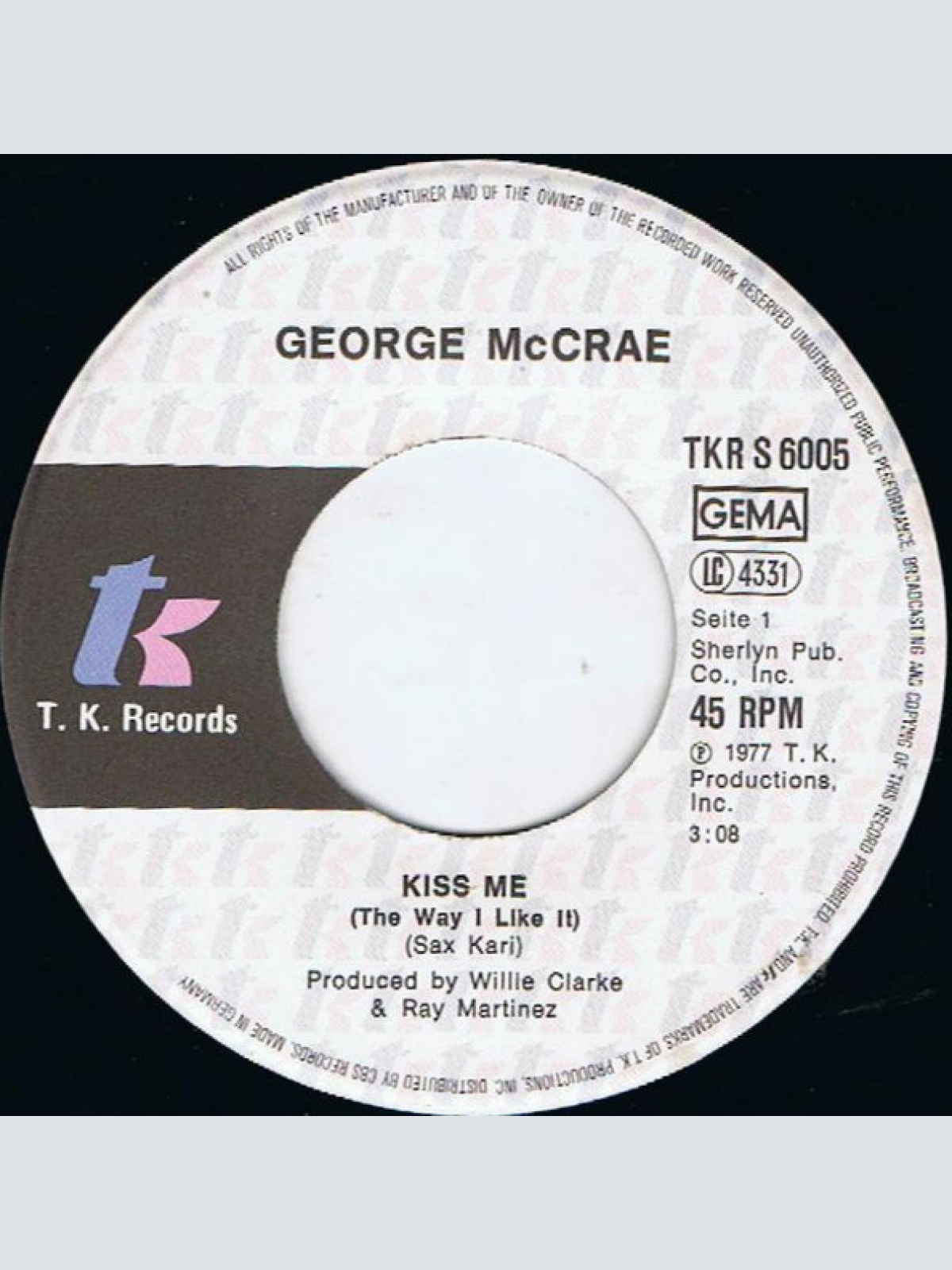 Vinyl / George McCrae - Kiss Me (The Way I Like It)