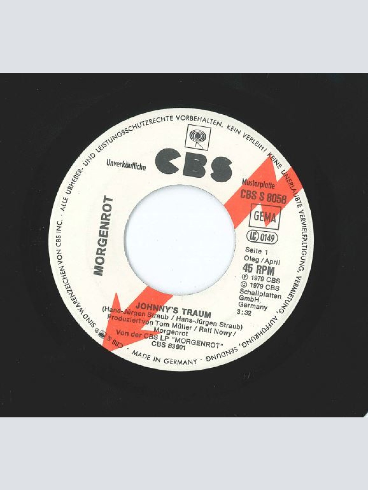 Vinyl / Morgenrot - Johnny's Traum