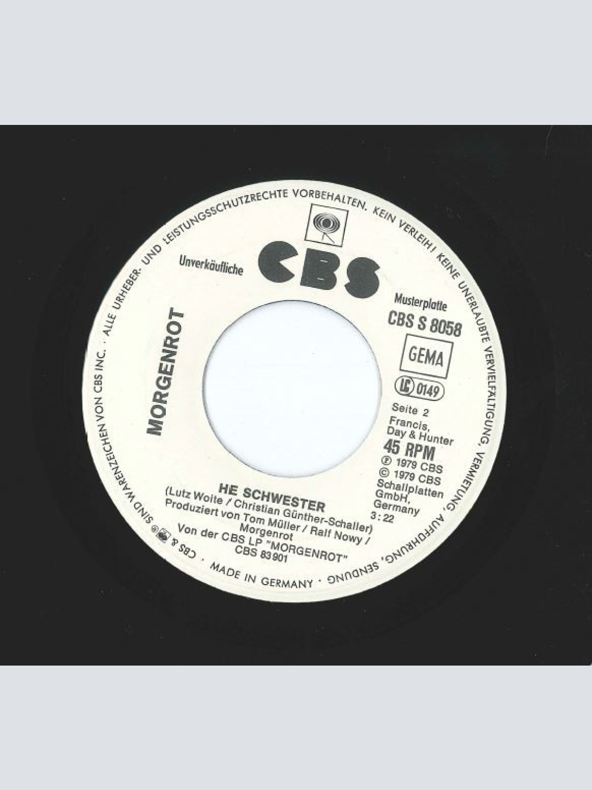 Vinyl / Morgenrot - Johnny's Traum