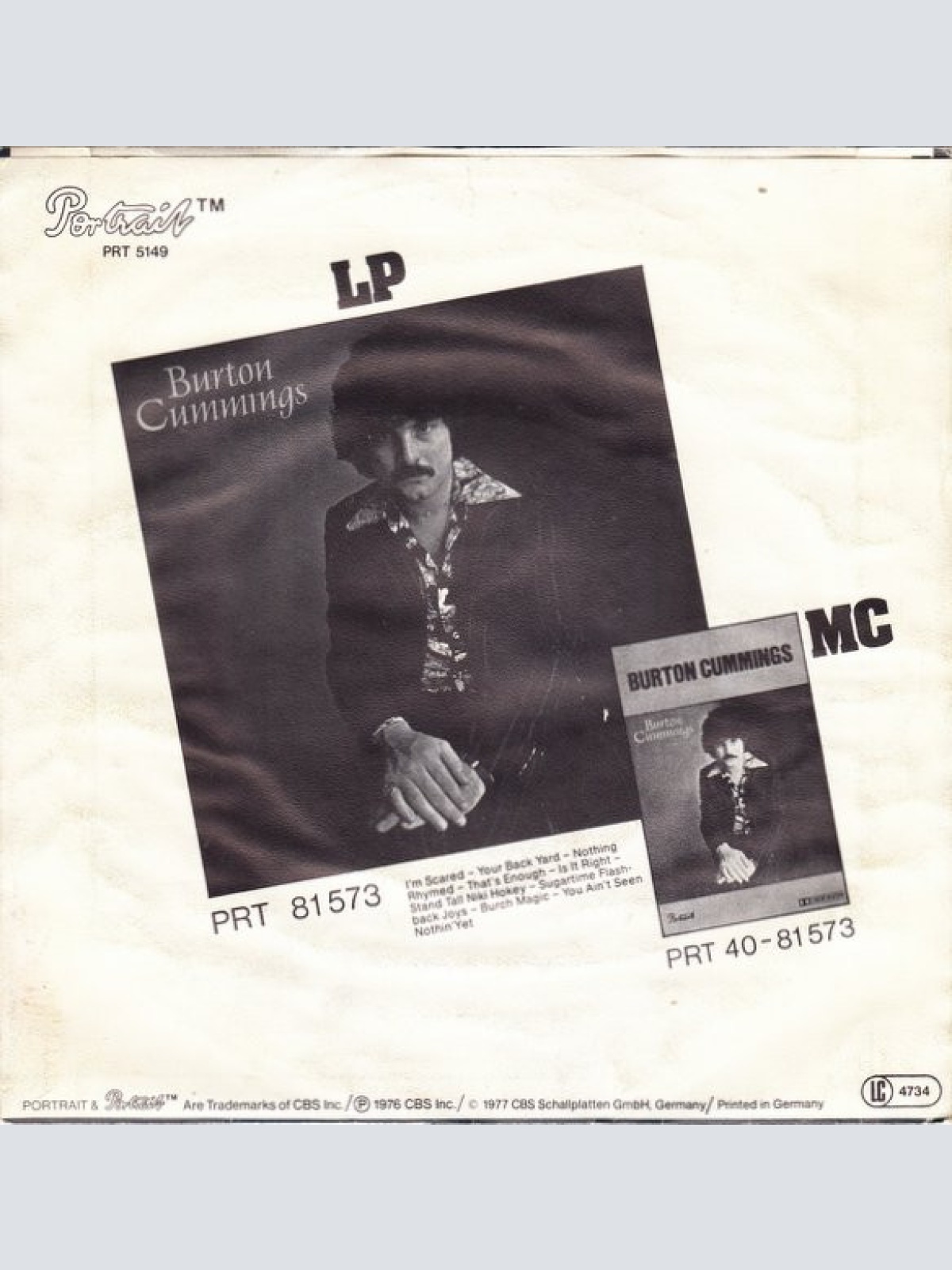 Vinyl / Burton Cummings - Niki Hokey