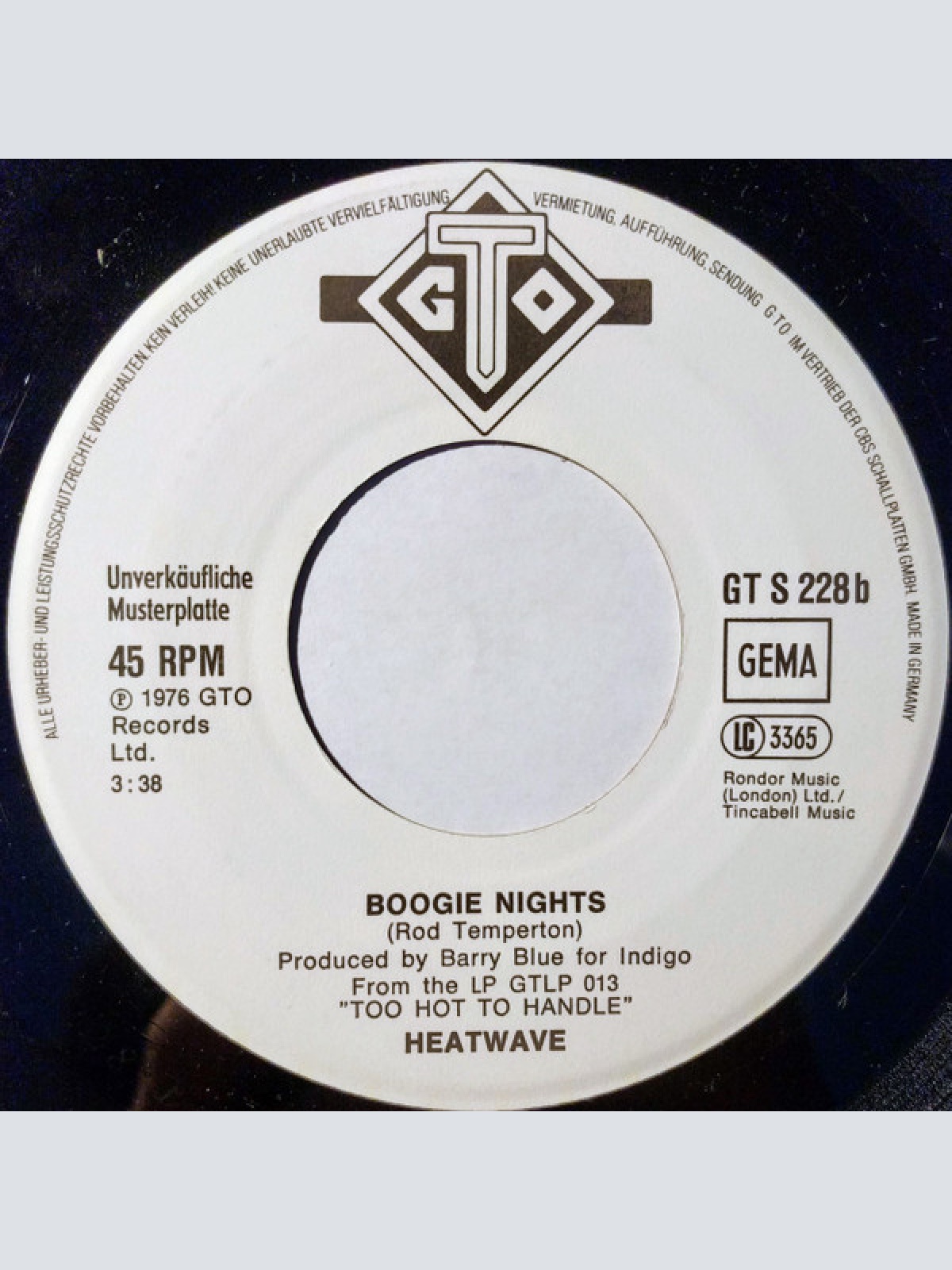 Vinyl / Heatwave - The Groove Line / Boogie Nights