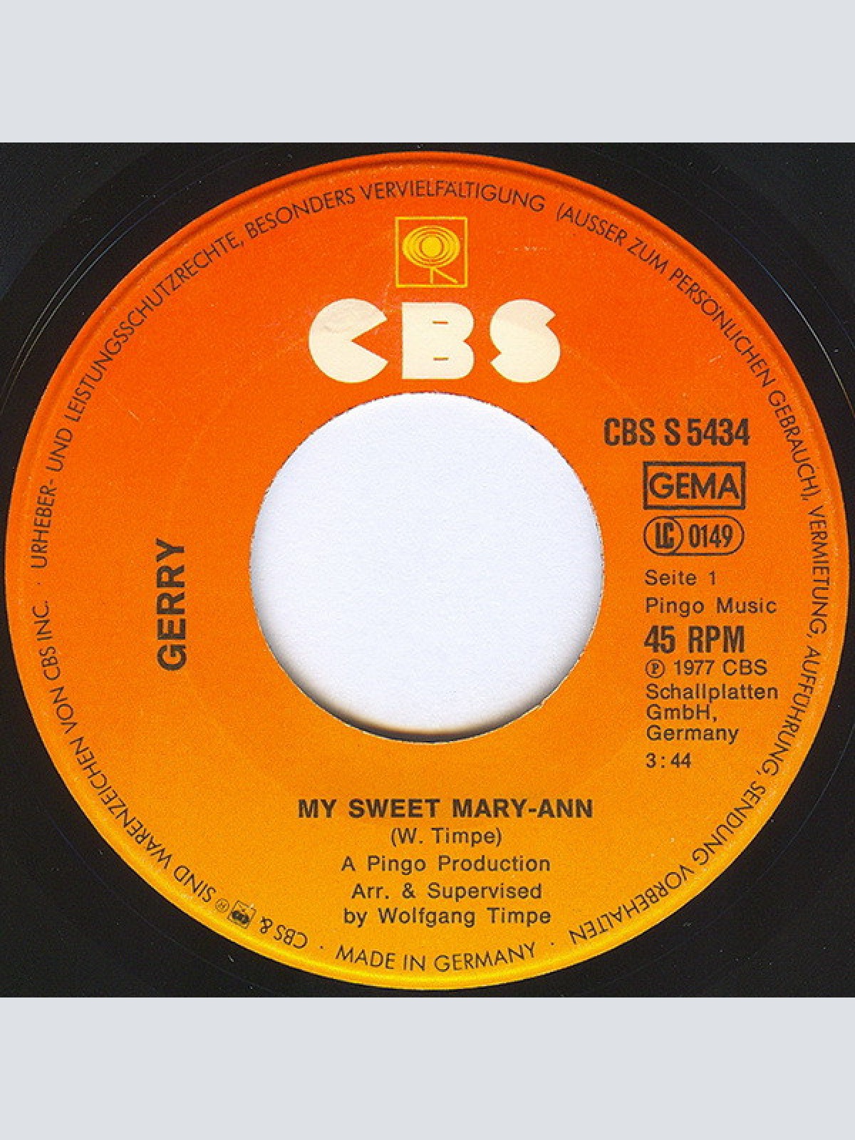 Vinyl / Gerry (7) - My Sweet Mary-Ann