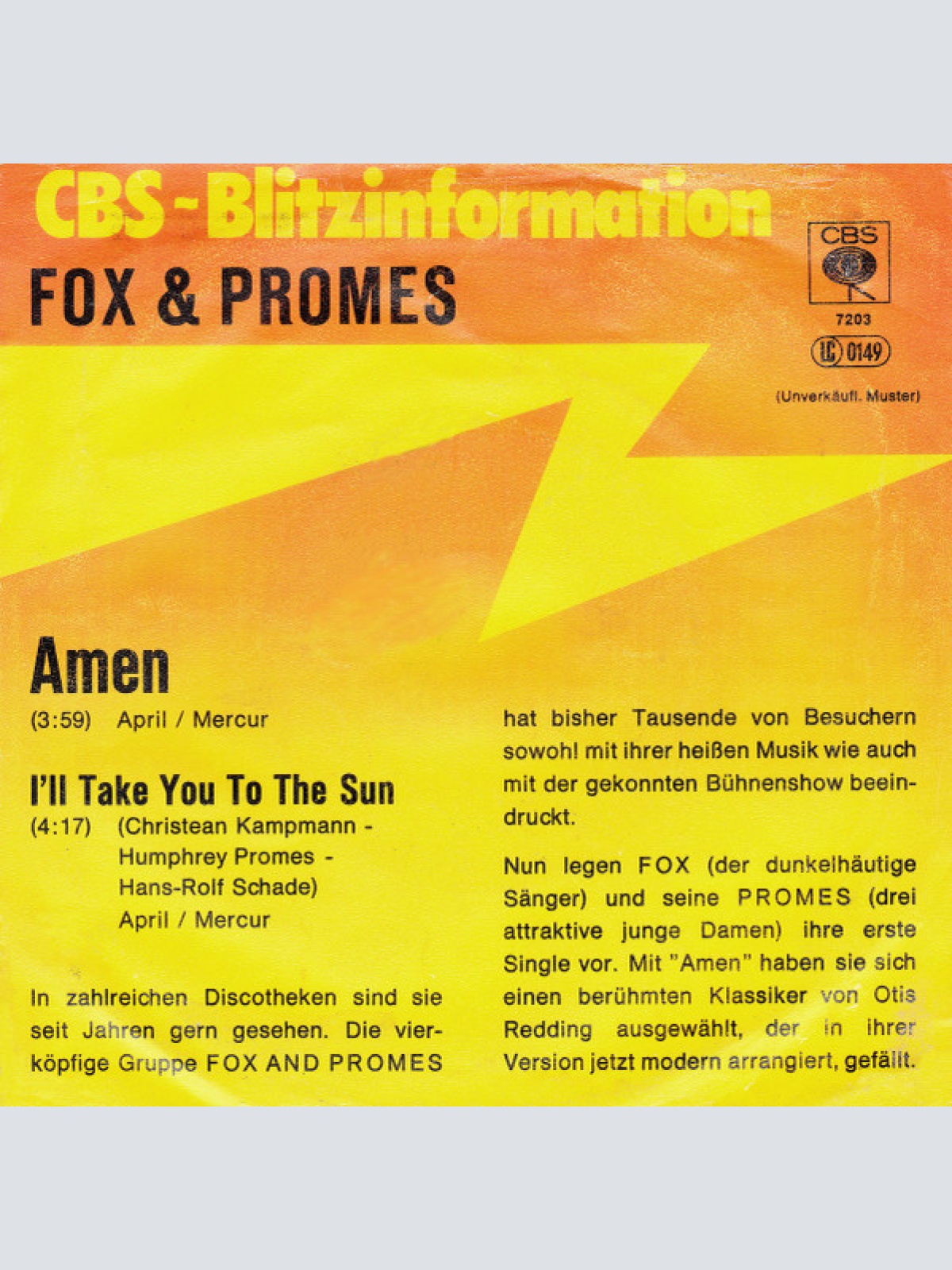 Vinyl / Fox & Promes - Amen