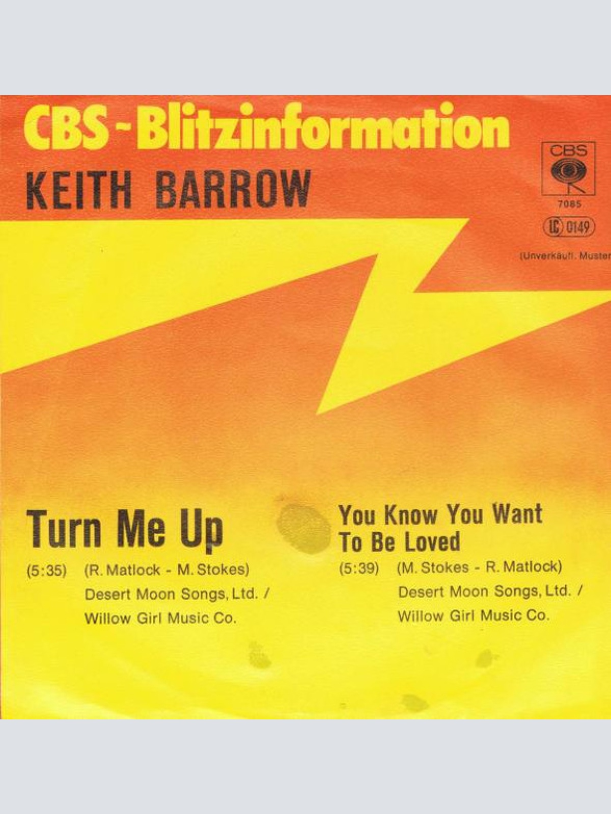 Vinyl / Keith Barrow - Turn Me Up