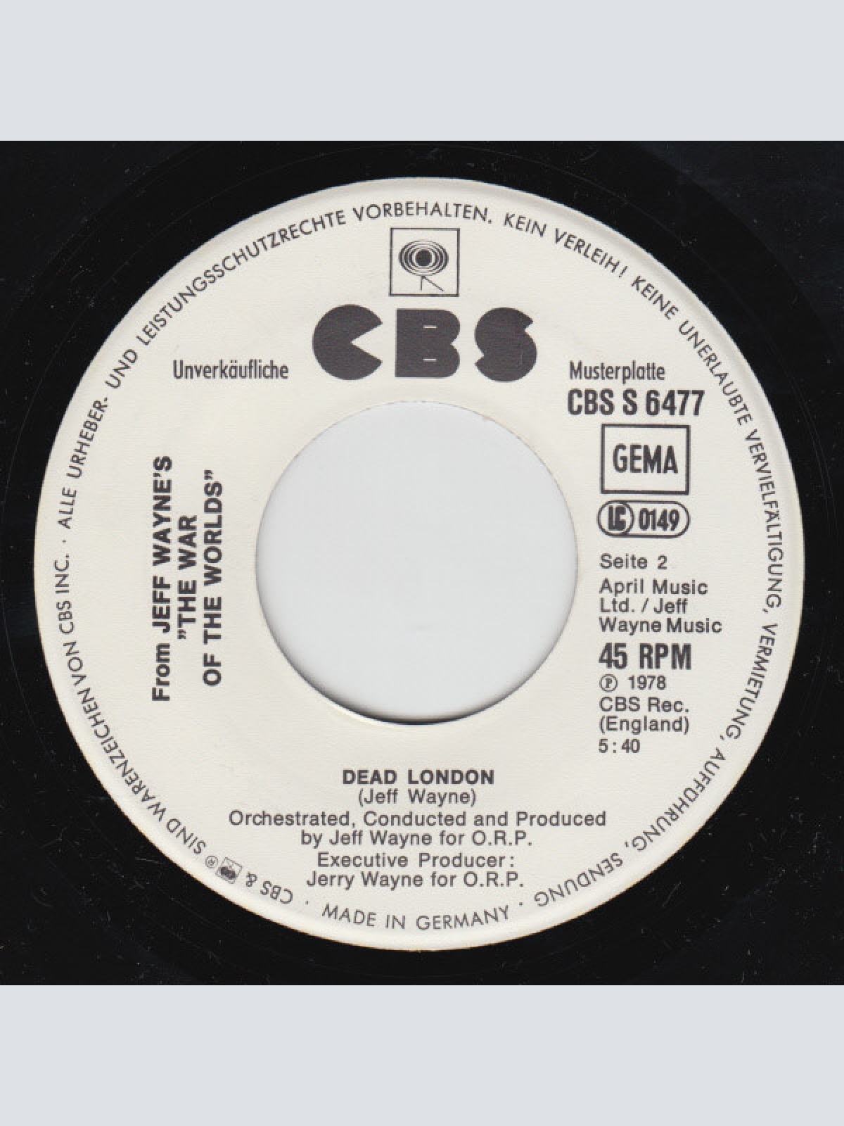 Vinyl / Jeff Wayne - Thunder Child