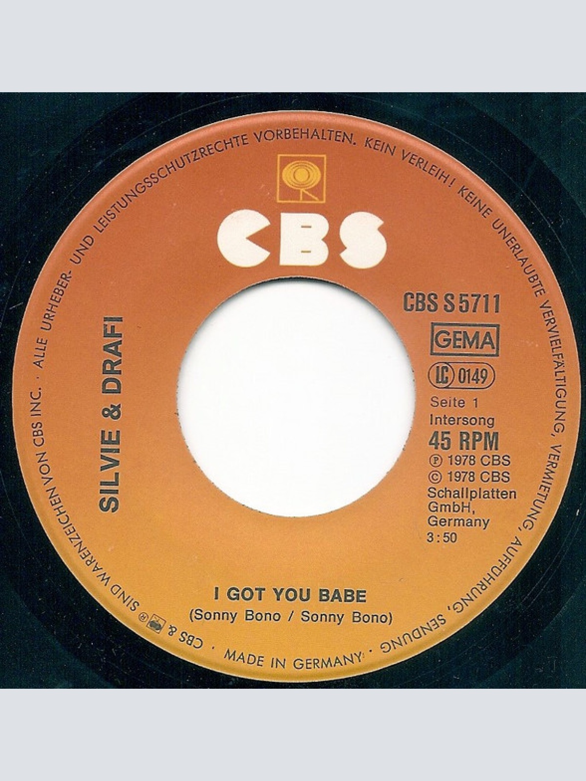 Vinyl / Silvie (5) & Drafi* - I Got You Babe