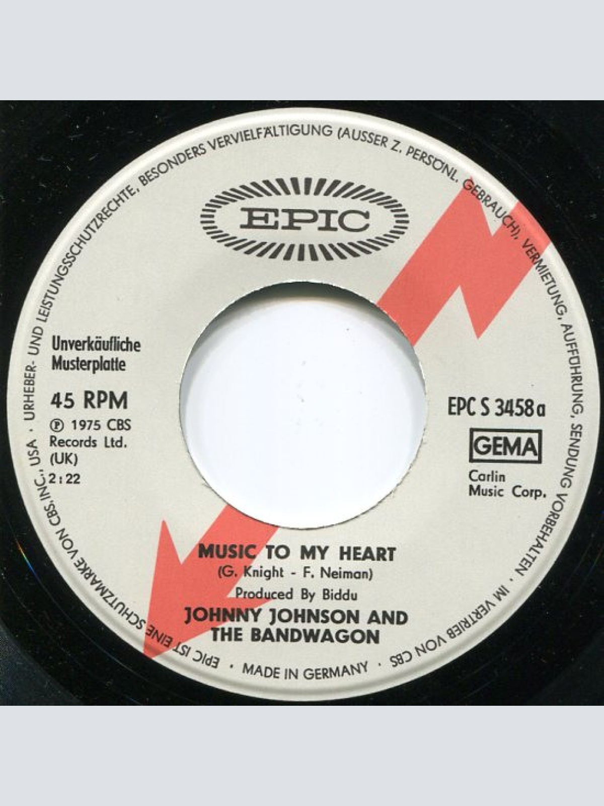Vinyl / Johnny Johnson And The Bandwagon - Music To My Heart
