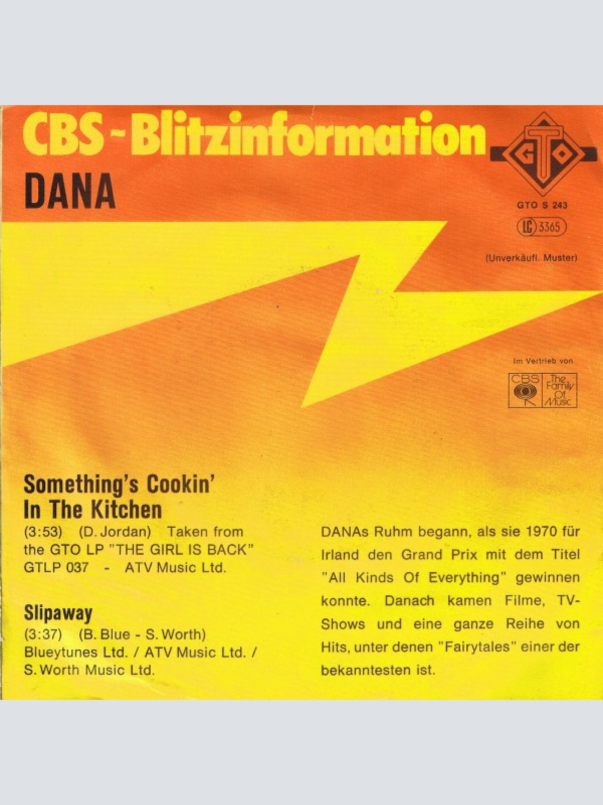 Vinyl / Dana (9) - Something's Cookin' In The Kitchen